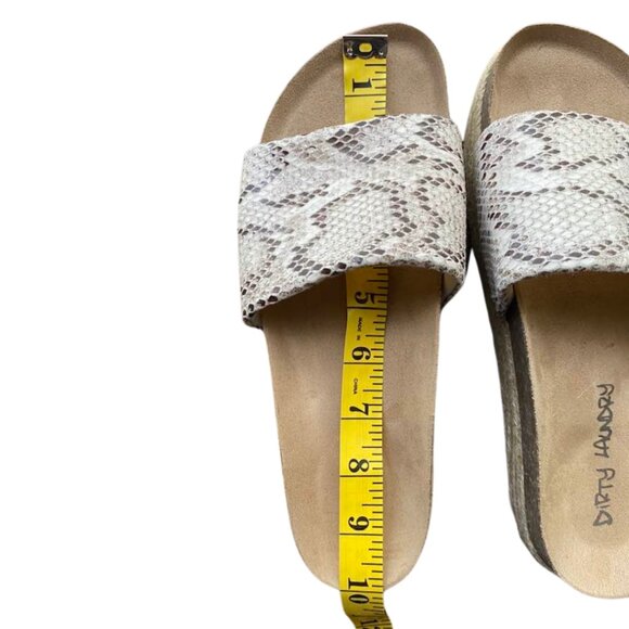Dirty Laundry Snake Print Slide Sandals - Tan and Cream - Picture 11 of 14